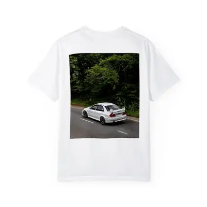 Mitsubishi Lancer Evolution White Road Drive