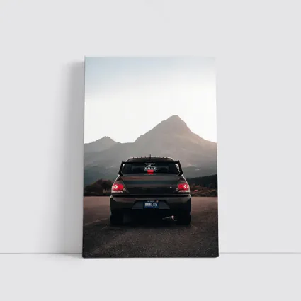 Mitsubishi Lancer Evo Mountains Sunset Rear
