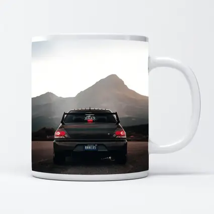 Mitsubishi Lancer Evo Mountains Sunset Rear