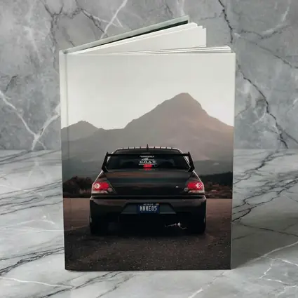 Mitsubishi Lancer Evo Mountains Sunset Rear
