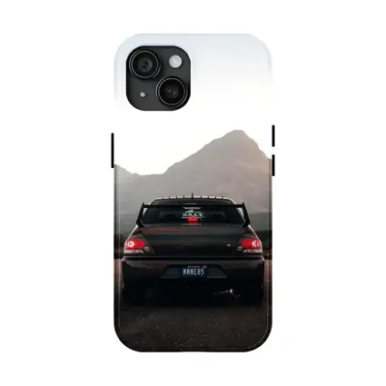 Mitsubishi Lancer Evo Mountains Sunset Rear