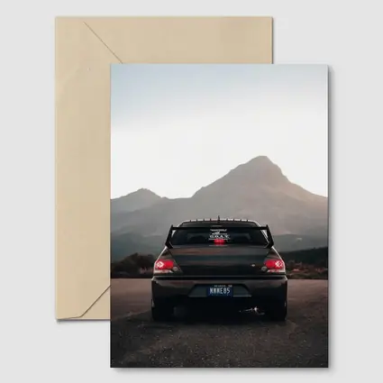 Mitsubishi Lancer Evo Mountains Sunset Rear