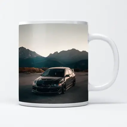 Mitsubishi Lancer Evo Black Mountain Backdrop