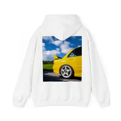 Mitsubishi Lancer Evo Yellow Summer Road