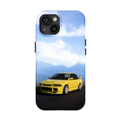 Mitsubishi Lancer Evolution Yellow Mountain Road