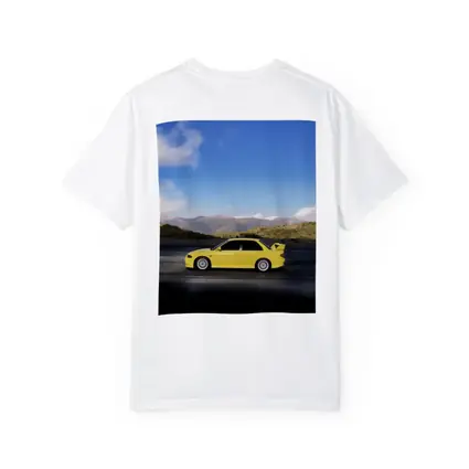 Mitsubishi Lancer Yellow Car Mountain Road