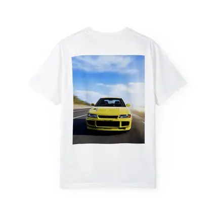 Mitsubishi Lancer Evolution Yellow Open Road