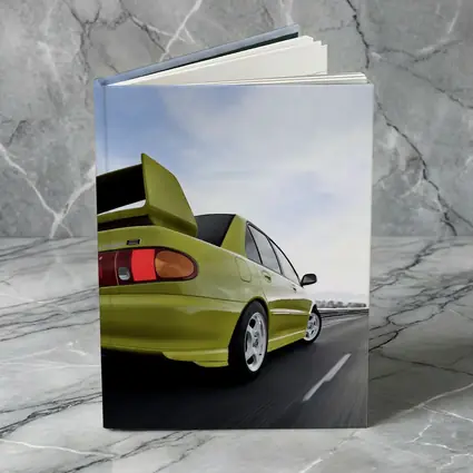 Mitsubishi Lancer Evolution Yellow Highway Speed