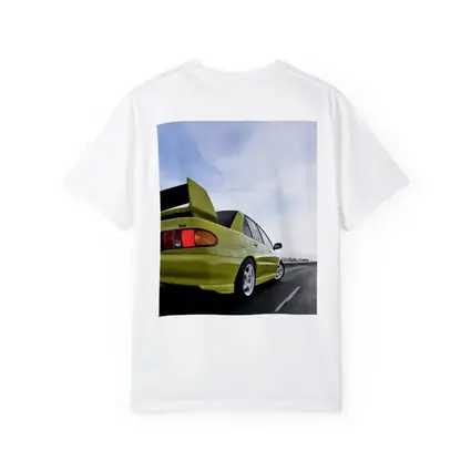 Mitsubishi Lancer Evolution Yellow Highway Speed