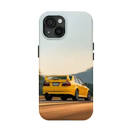 Mitsubishi Lancer Evolution Yellow Mountain Road