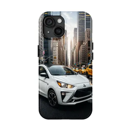 Mitsubishi Mirage White Car New York City
