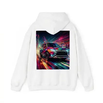 Mitsubishi Outlander SUV Colorful Neon Speed Art