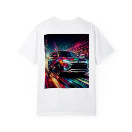 Mitsubishi Outlander SUV Colorful Neon Speed Art