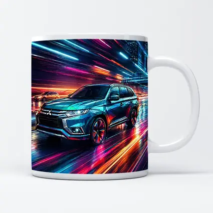 Mitsubishi Outlander Neon City Night Drive