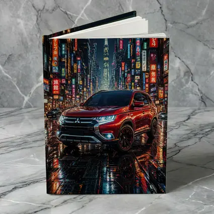 Mitsubishi Outlander Red Neon City Night
