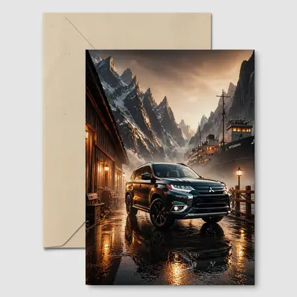 Mitsubishi Outlander SUV Rainy Mountain Dock