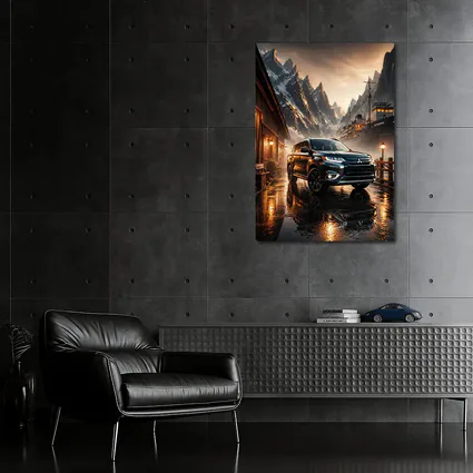Mitsubishi Outlander SUV Rainy Mountain Dock