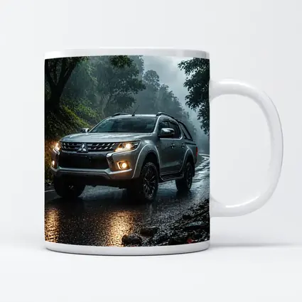 Mitsubishi L200 Triton Rainy Forest Road