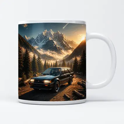 Mitsubishi Classic Wagon Snowy Mountain Forest