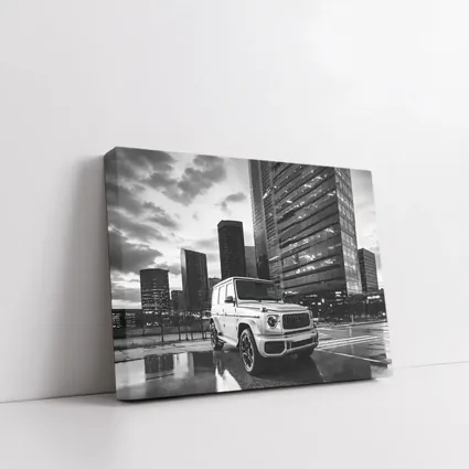 Mercedes G Class Wet City Night Scene