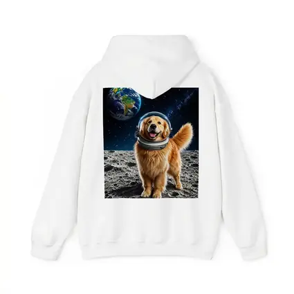 Golden Retriever Astronaut Dog On Moon