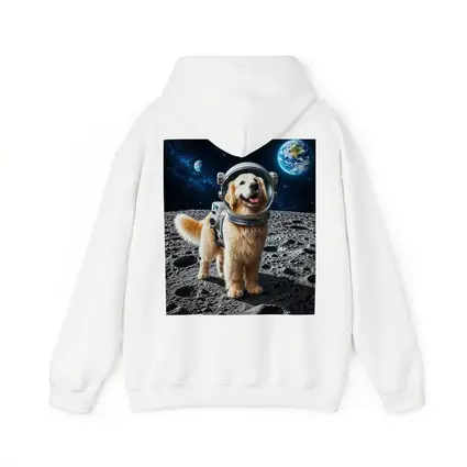 Golden Retriever Astronaut Dog On Moon