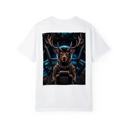 Deer Astronaut In Space Cockpit