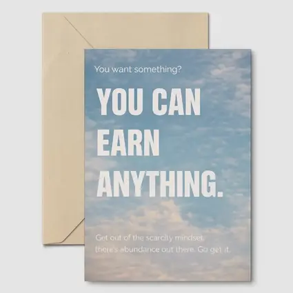 You Can Earn Anything Sky Motivational Quote