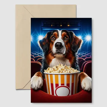 Bernese Mountain Dog Cinema Popcorn Night