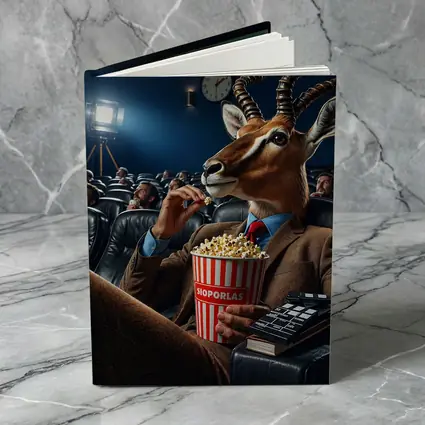 Antelope in Suit Watching Movie Cinema