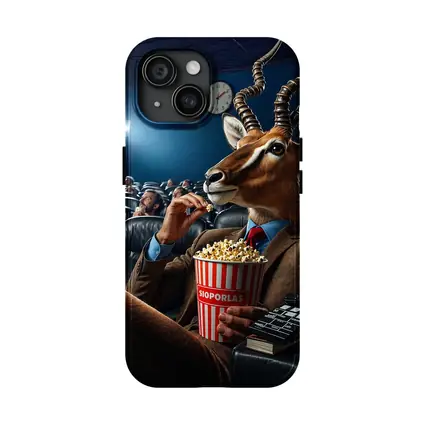 Antelope in Suit Watching Movie Cinema