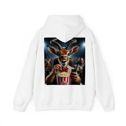 Antelope Eating Popcorn At Movie Theater