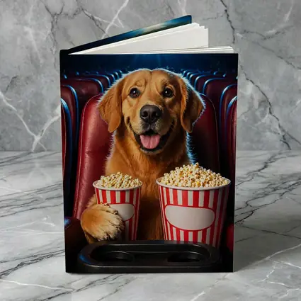 Golden Retriever Dog Cinema Popcorn Movie Night