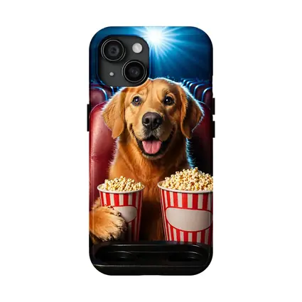 Golden Retriever Dog Cinema Popcorn Movie Night