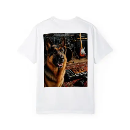 German Shepherd In Music Studio Setting