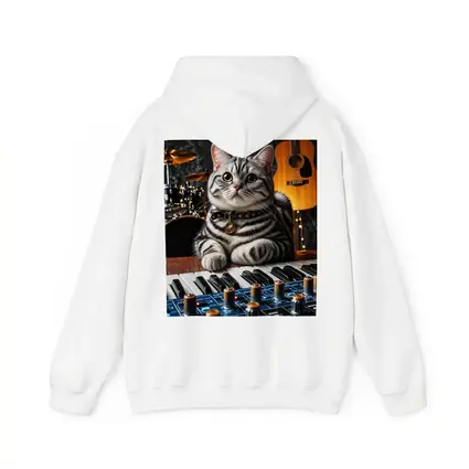 American Shorthair Cat Playing Studio Keyboard