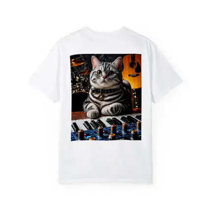 American Shorthair Cat Playing Studio Keyboard