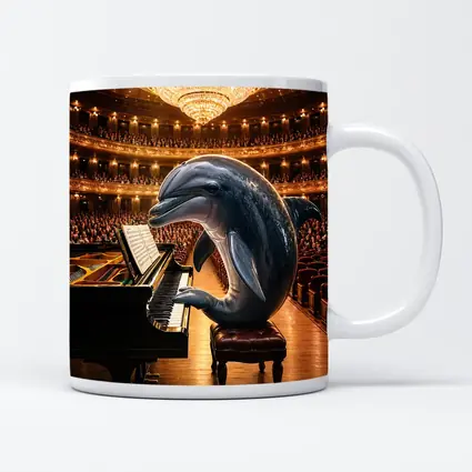 Dolphin Playing Piano Grand Concert Hall
