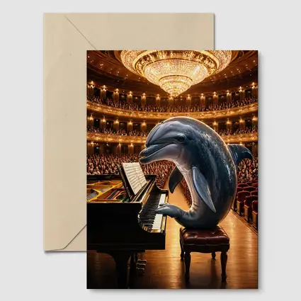 Dolphin Playing Piano Grand Concert Hall