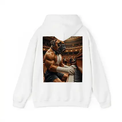Boxer Dog Playing Piano Concert Hall