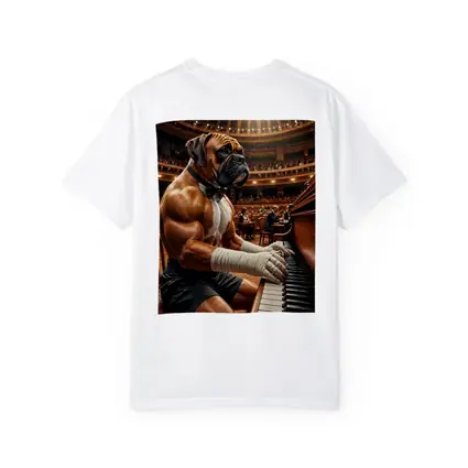 Boxer Dog Playing Piano Concert Hall