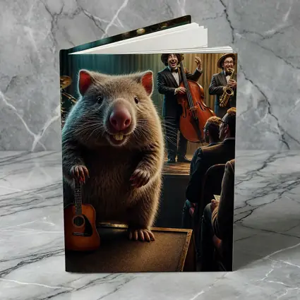 Wombat Playing Guitar at Jazz Club