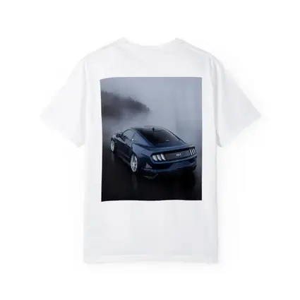 Ford Mustang GT Dark Blue Foggy Scene