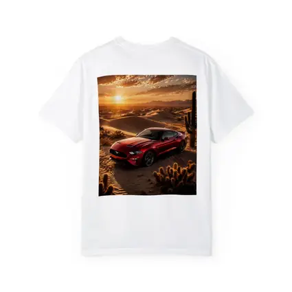 Ford Mustang GT Red Desert Sunset