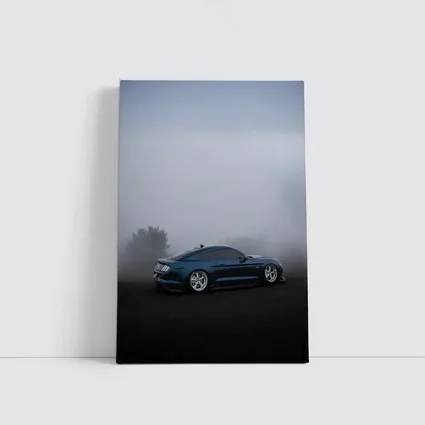 Ford Mustang GT Blue Foggy Dark Scene