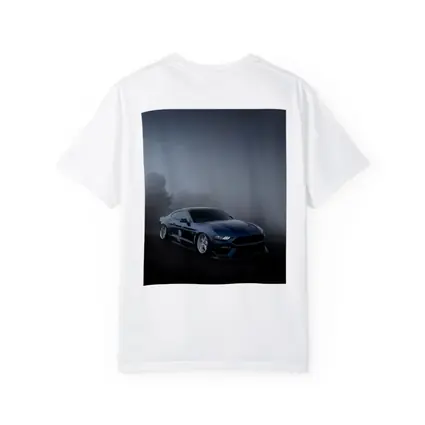 Ford Mustang GT Blue Stance Foggy Background