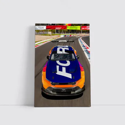Ford Mustang GT3 Race Car On Track