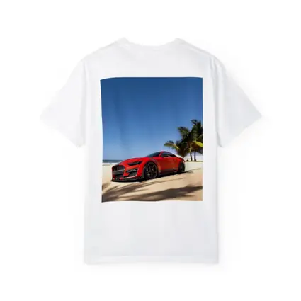 Ford Mustang GT500 Red on Beach