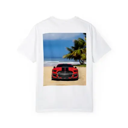 Ford Mustang GT500 Red On Beach