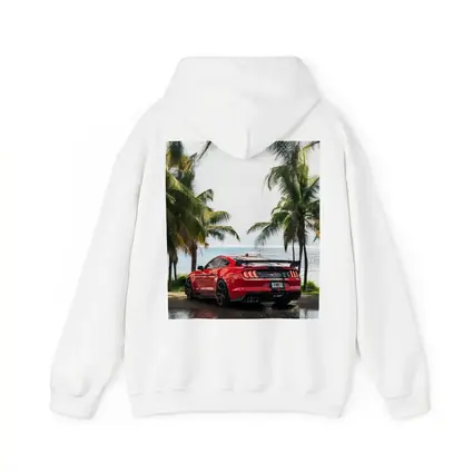 Ford Mustang Shelby GT500 Red Beach Palm Trees